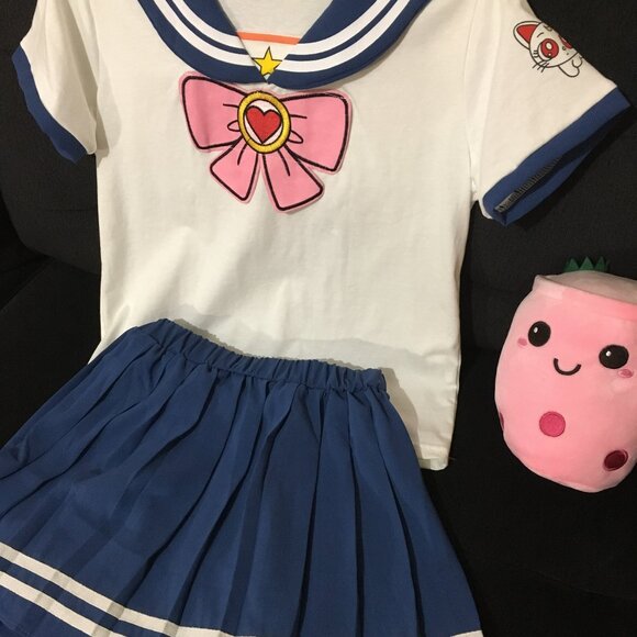 sailor moon girls shirt & skirt  2pc set - Picture 6 of 6